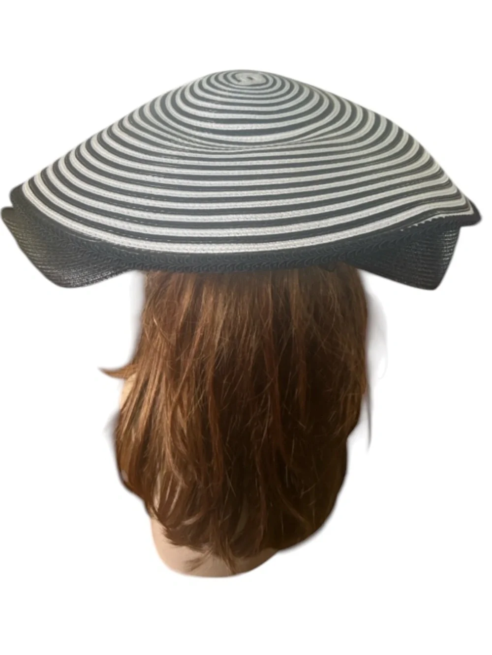 Vintage Black and White Saucer Derby Hat - Picture 5 of 13